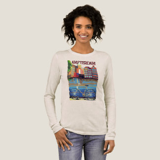 T-shirt En Tri-matière Watercolor Amsterdam Netherlands Tee