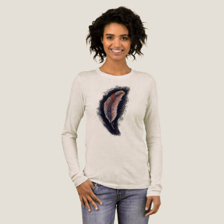 T-shirt En Tri-matière Watercolor Feather