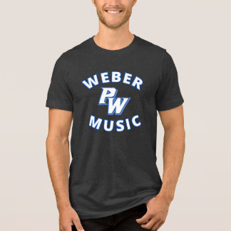 T-shirt En Tri-matière Weber Music (texte bleu) avec nouveau logo PW
