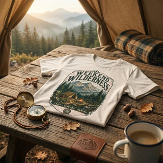 T-shirt En Tri-matière Week-end en pleine nature Camping de montagne vint