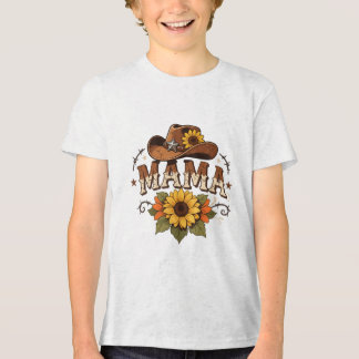 T-shirt En Tri-matière Western Mama Sunflower Cowgirl Design