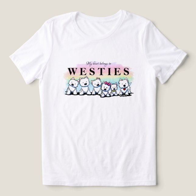 T-shirt En Tri-matière Westies KiniArt (Design Recto)