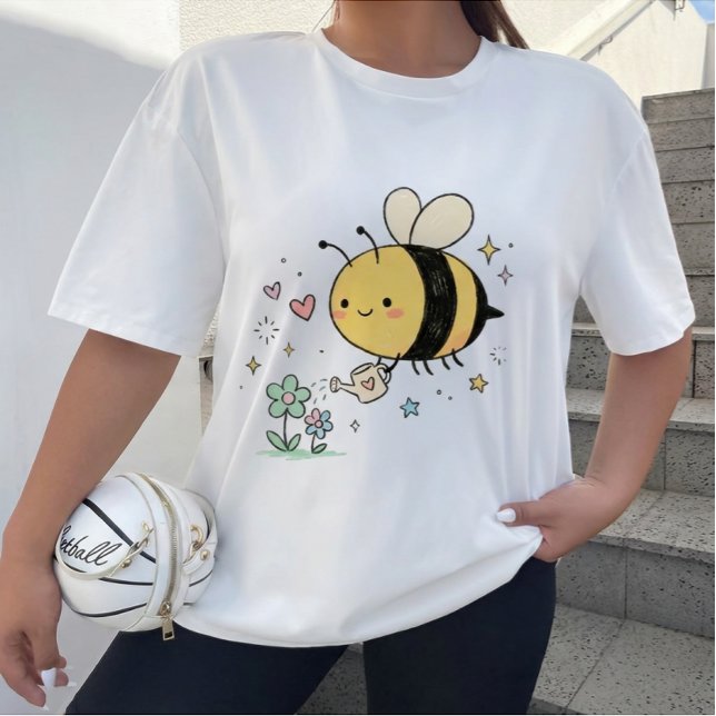 T-shirt En Tri-matière  Whimsical Bumblebee Nature Lover  (Créateur téléchargé)