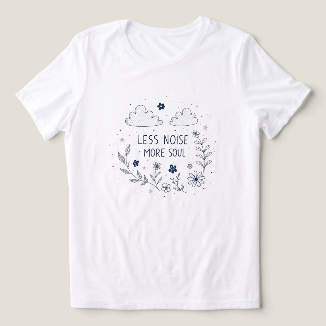 T-shirt En Tri-matière Whimsical Floral Soul Quote Line Art (Design Recto)