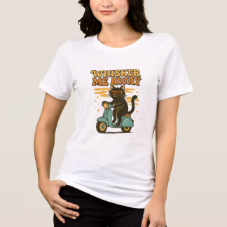 T-shirt En Tri-matière Whiskers Me Away Retro Cat