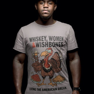 T-shirt En Tri-matière Whiskey, Femme & Sagesse - Thanksgiving Boisson