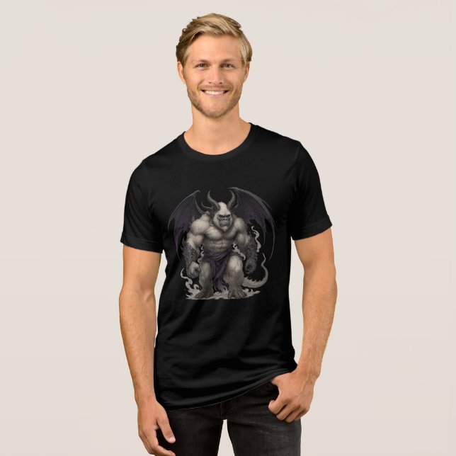 T-shirt En Tri-matière Winged Demon Beast Fantasy Illustration (Recto plein)