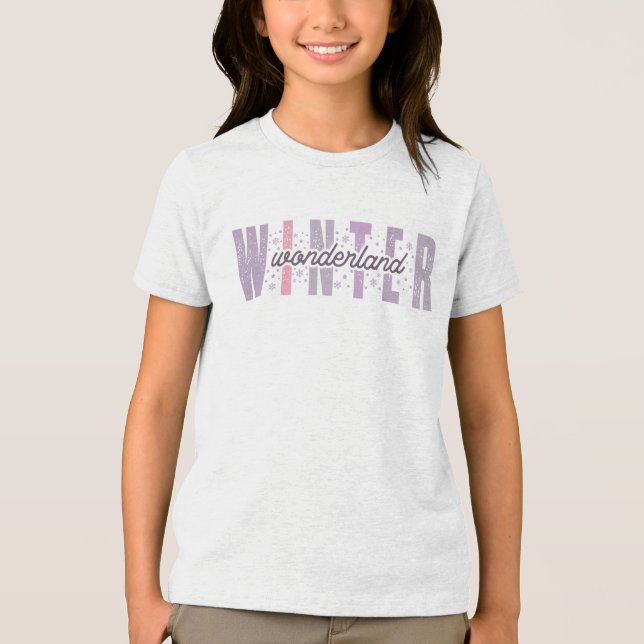 T-shirt En Tri-matière Winter Wonderland - Typographie Festive Art (Recto)