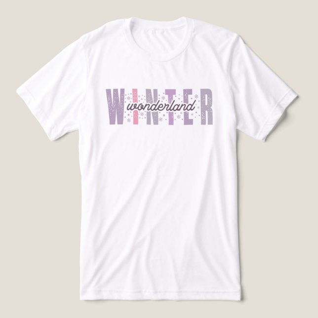 T-shirt En Tri-matière Winter Wonderland - Typographie Festive Art (Design Recto)