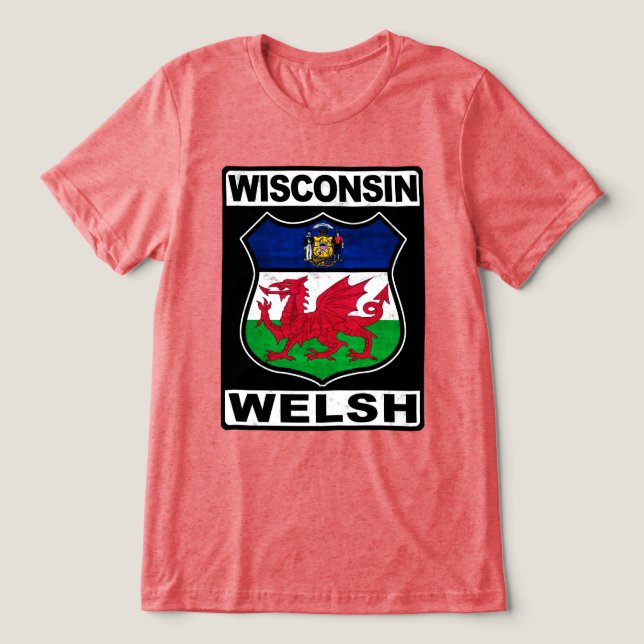 T-shirt En Tri-matière Wisconsin Welsh American (Design Recto)