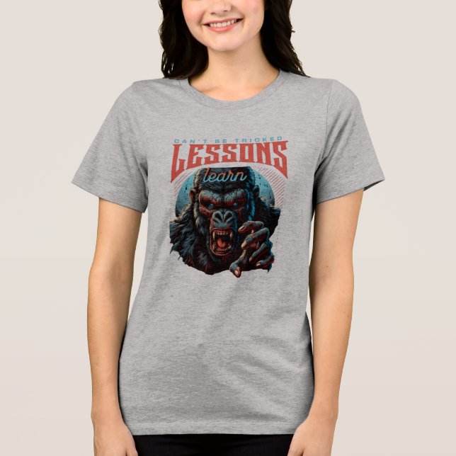 T-shirt En Tri-matière Women Wise Gorilla Lessons Learn T-Shirt (Recto)
