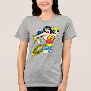 T-shirt En Tri-matière Wonder Woman Twist avec des menottes brillantes
