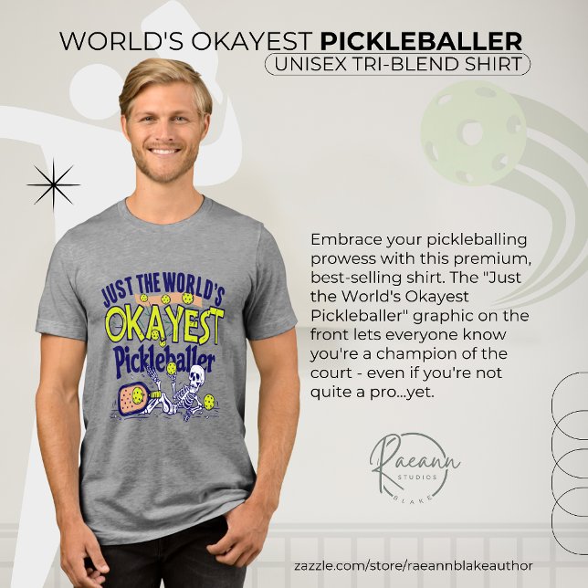 T-shirt En Tri-matière World's Okayest Pickleballer Unisex  (Créateur téléchargé)