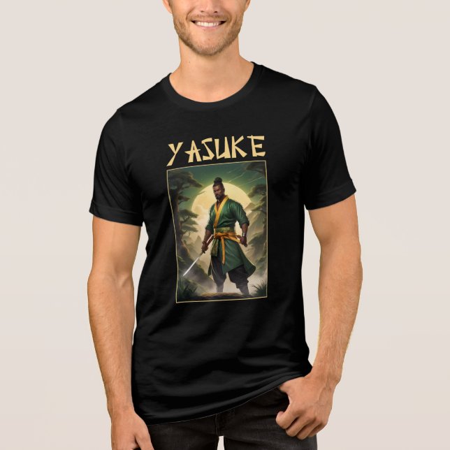 T-shirt En Tri-matière Yasuke Black Samurai Martial Art (Recto)