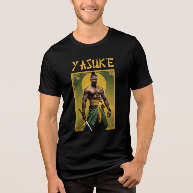T-shirt En Tri-matière Yasuke Black Samurai Martial Arts Cadeau (Recto)