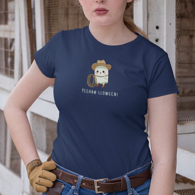 T-shirt En Tri-matière “Yeehaw-lloween!”  Funny Cowboy Ghost Halloween  (Créateur téléchargé)