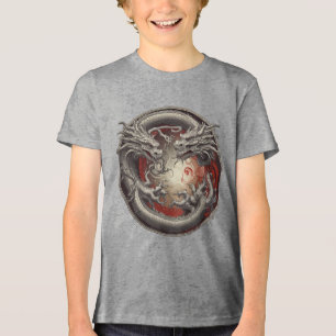 T-shirt En Tri-matière Yin Yang Dragons - Équilibre de pouvoir et d'espri
