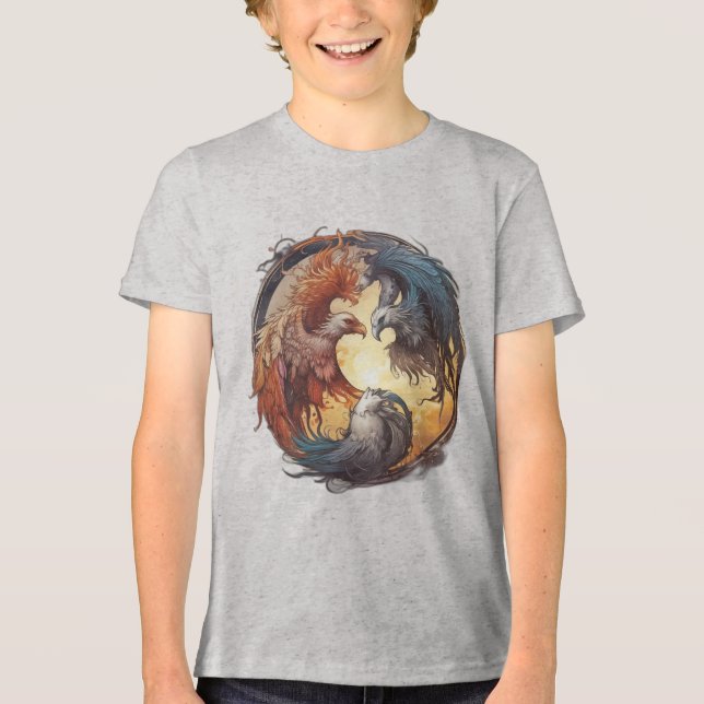 T-shirt En Tri-matière Yin Yang Phoenix - Renaissance par l'équilibre (Recto)