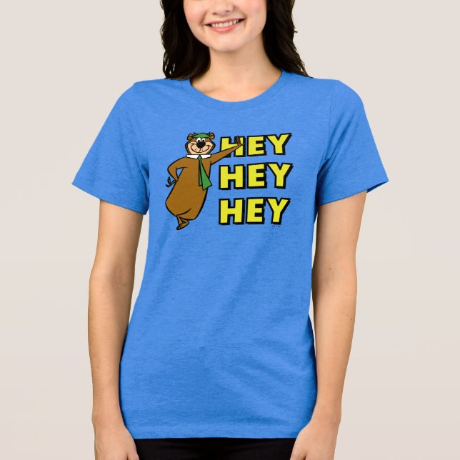 T-shirt En Tri-matière Yogi Bear Hey Hey Hey (Recto)