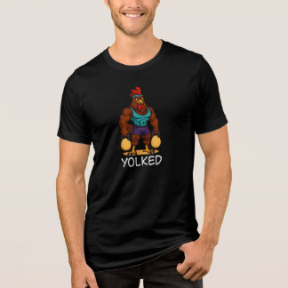 T-shirt En Tri-matière Yolked Rooster – Funny Strong Chicken Kettlebell