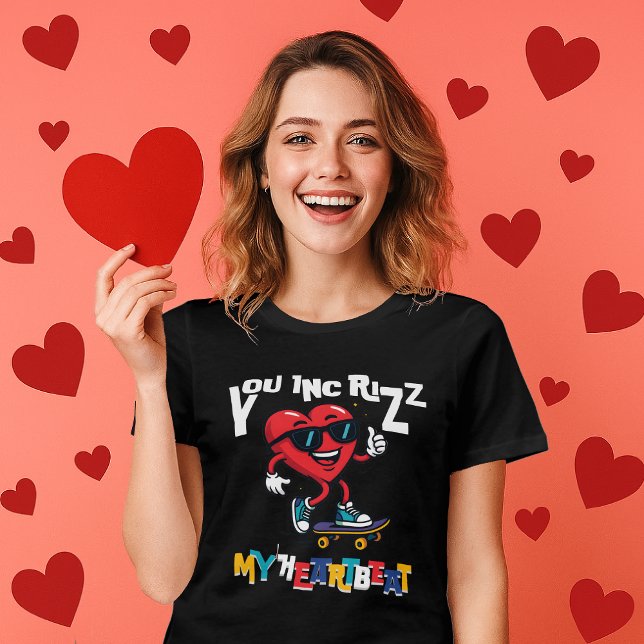 T-shirt En Tri-matière You Inc Rizz my Heartbeat - Cute skateboard heart (Créateur téléchargé)