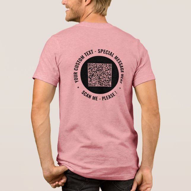 T-shirt En Tri-matière Your QR Code and Custom Text Personalized (Verso)
