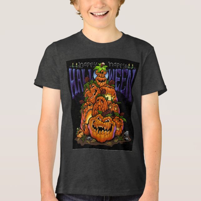 T-shirt En Tri-matière Youth size Halloween graphic tee (Recto)