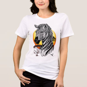 T-shirt En Tri-matière Zebra African Savanna Wild Animal