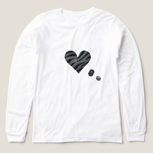 T-shirt En Tri-matière Zebra-heart (Motif recto)