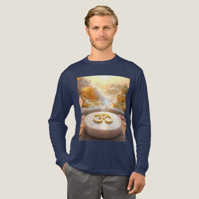 T-SHIRT  EN TRI-MATIÈRE ZEN - BOUDDHISME - OM (Recto complet)