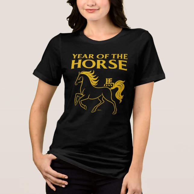 T-shirt En Tri-matière Zodiac Chinese New Year 2026 Horse (Recto)
