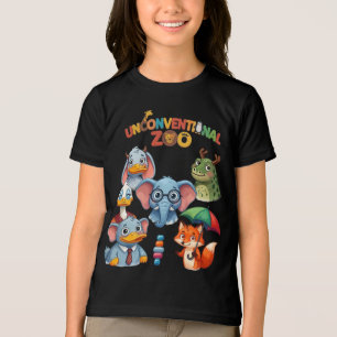 T-shirt En Tri-matière Zoo Insolite Animaux Drôles pour Enfants