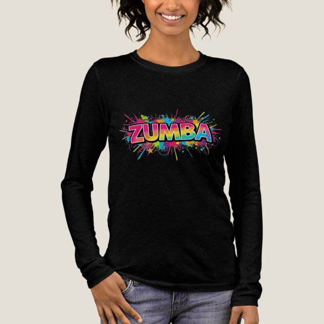 T-shirt En Tri-matière Zumba long manches pour femmes (Recto)