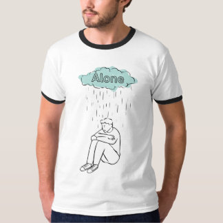 T-Shirt en typographie audacieuse "ALONE" - Esthét