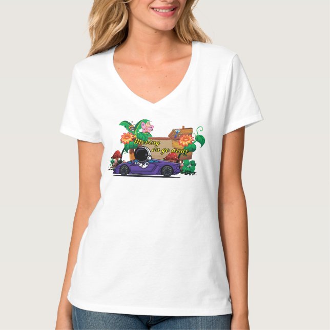 T-shirt en V pour femmes Moving on (Devant)