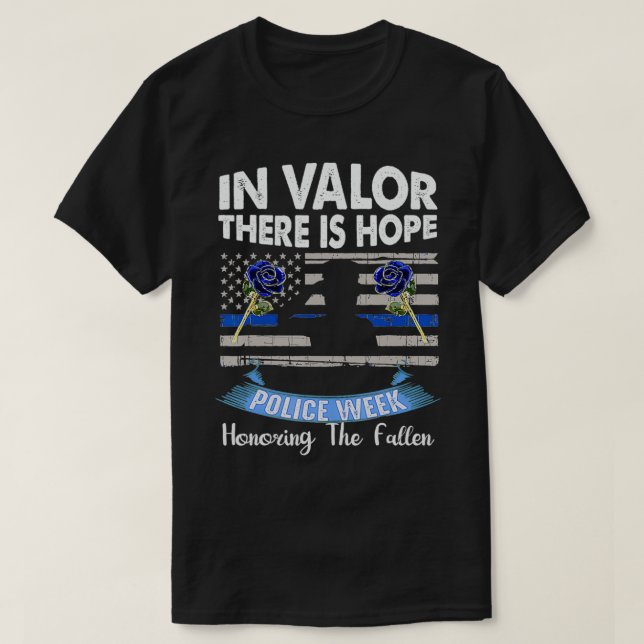 T-shirt En Valor Il y a de l'espoir La police nationale se (Design devant)