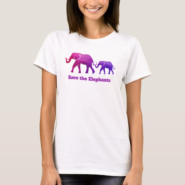 T-Shirt en veau de vache rose violet ombre (Devant)