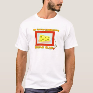 T-shirt En verre de coupure de secours de Queso