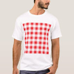 T-shirt en vichy<br><div class="desc">en vichy rouge et blanc,  motif,  en vichy,  Décoration,  déco familiale,  belle décoration,  design,  tendance,  cadeau,  géométrique,  forme,  lignes,  décoration textile, </div>