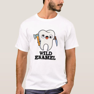 T-shirt Enamel sauvage Drôle animal sauvage Pun dent