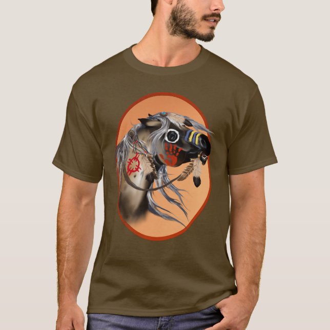 T-shirt encadré de cheval de guerre (Devant)