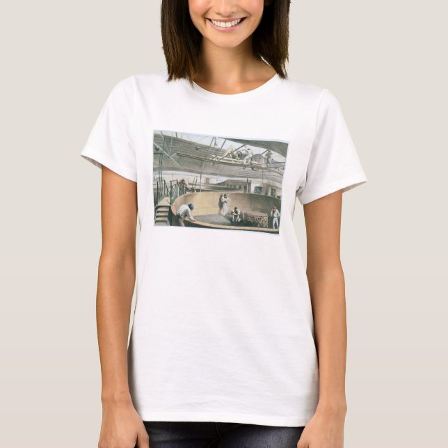 T-shirt Encaisser le câble télégraphique dans les réservoi (Devant)