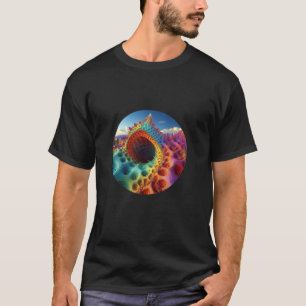 T-shirt Encaisser Psychédélique Imaginaire Sur Une Planète
