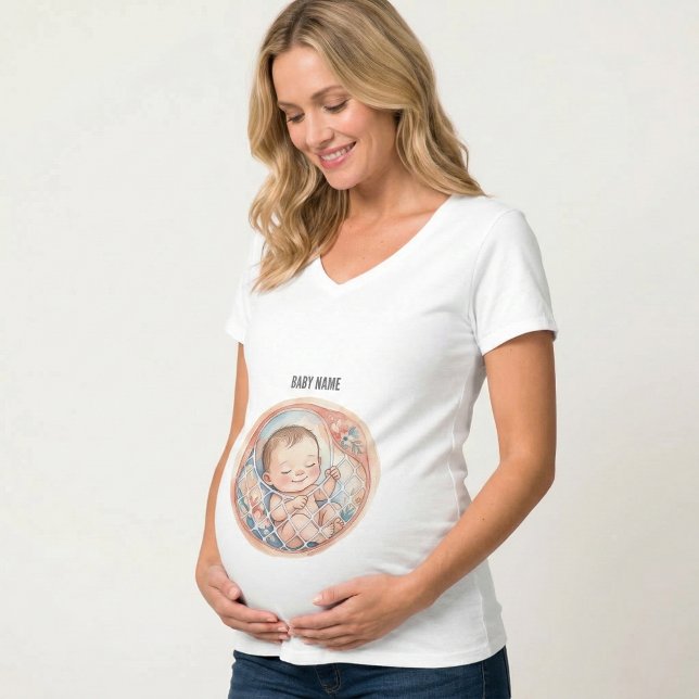 T-shirt enceinte  (Pregnancy T-shirt
sleeping baby inside)