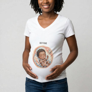 T-shirt enceinte - Ajoutez le nom de votre bébé