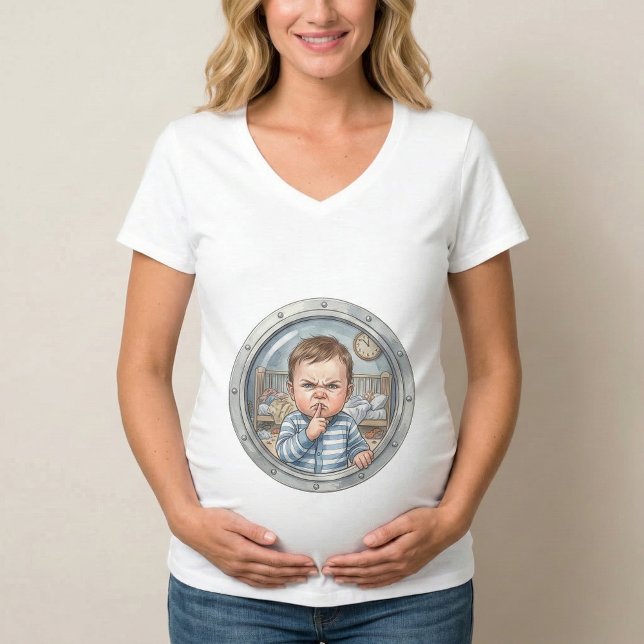 T-shirt Enceinte - Chut... Bébé doit dormir (angry baby needs to sleep
Shush)