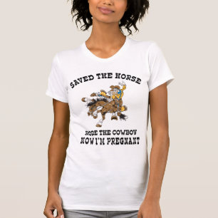 T-shirt enceinte de maternité de cow-girl