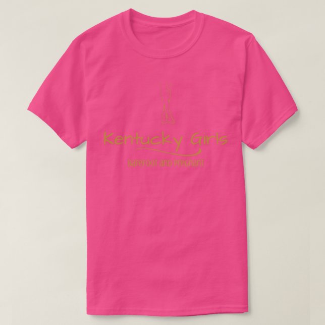 T-shirt Enceinte de pieds nus et l'aimer dans le Kentucky  (Design devant)