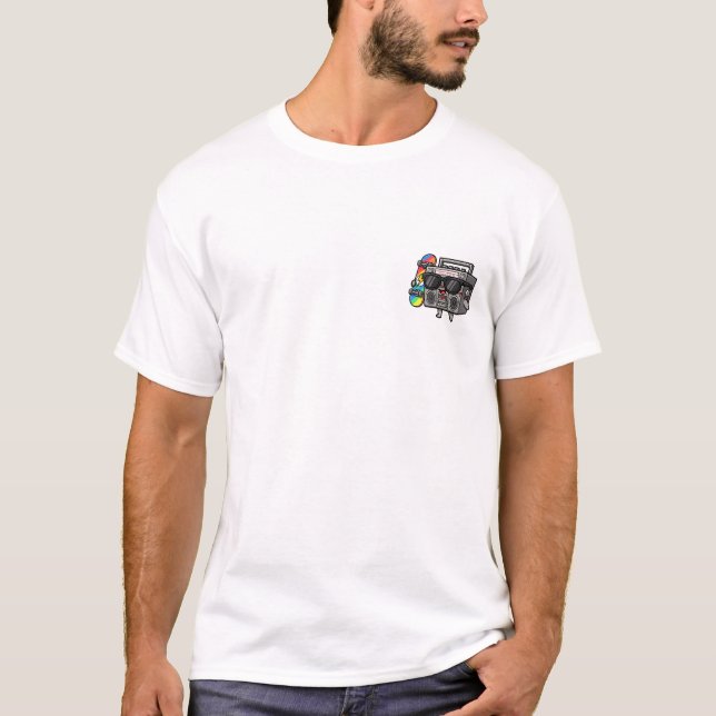 T-shirt Enceinte Rétro Cool avec des Lunettes de Soleil (Devant)