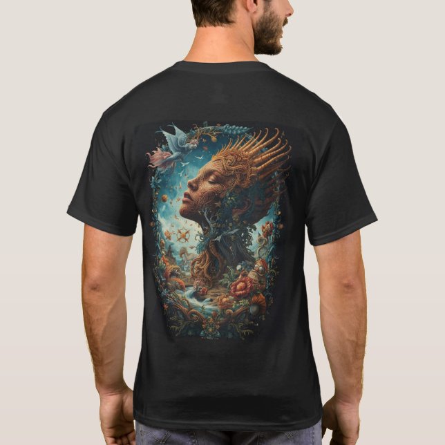 T-shirt Enchanted Forest Queen Surreal Fantasy Art (Dos)